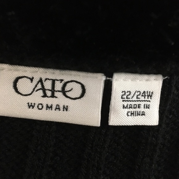 Cato, sweater cardigan, black, knitted Button up. Size 22-24W - Picture 13 of 15
